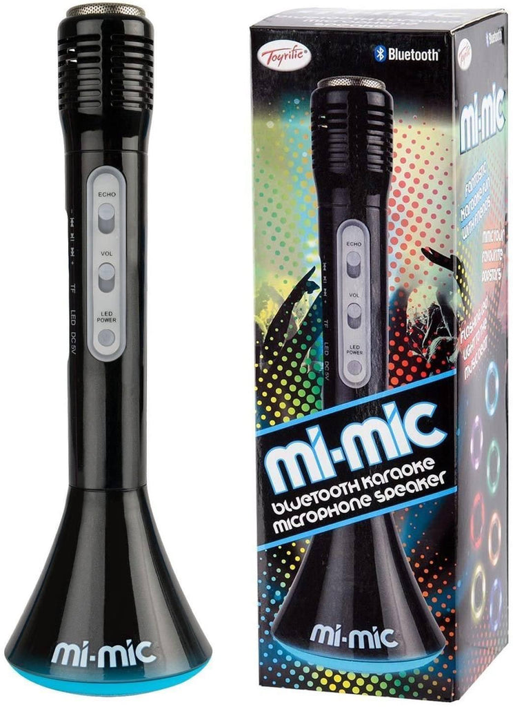 MI-MIC Karaoke Microphone Speaker with Wireless Bluetooth and LED Lights, Black - TOYBOX Toy Shop