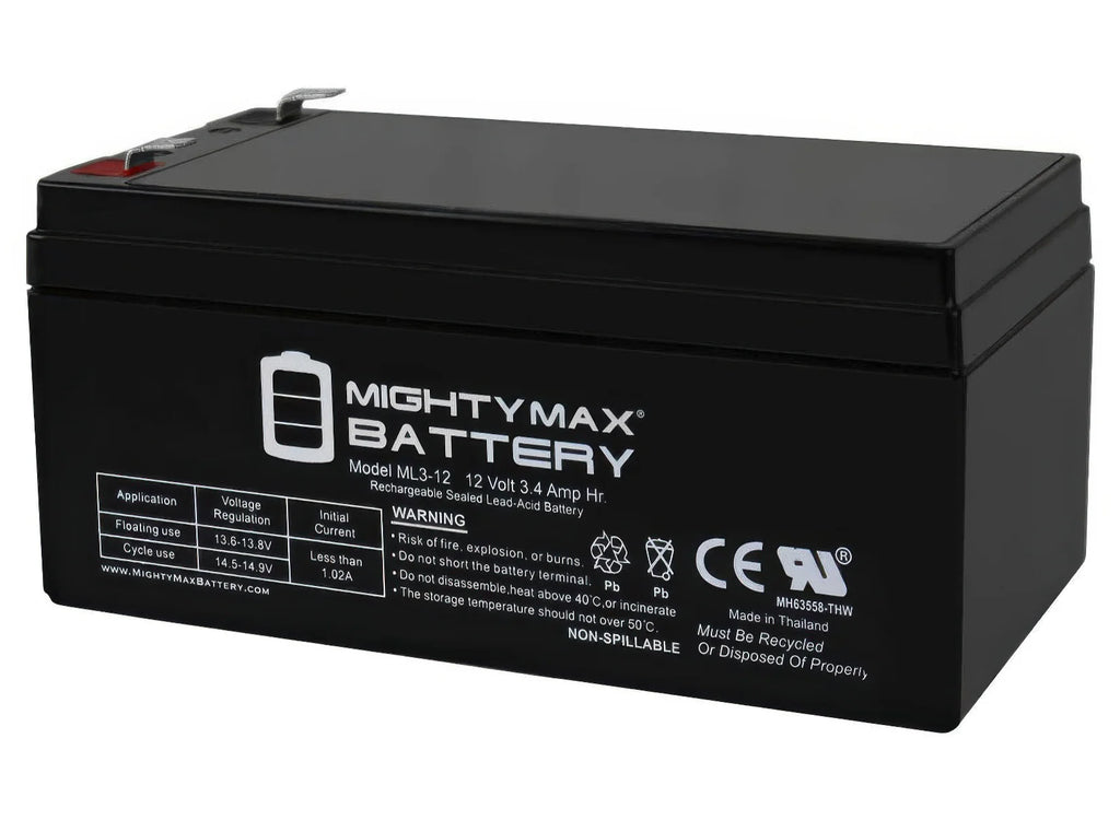 MIGHTY MAX 12V 3.4 AH Battery - TOYBOX Toy Shop