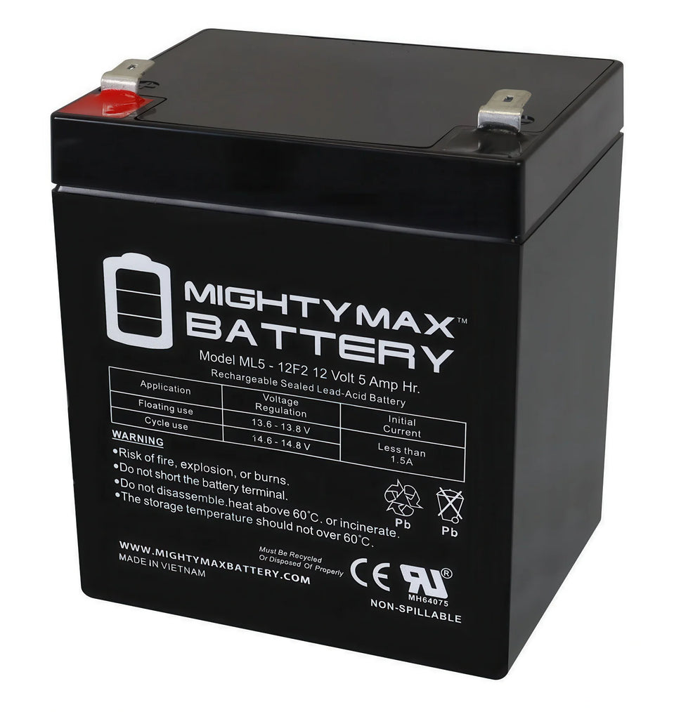 MIGHTY MAX 12V 5 AH Battery - TOYBOX Toy Shop