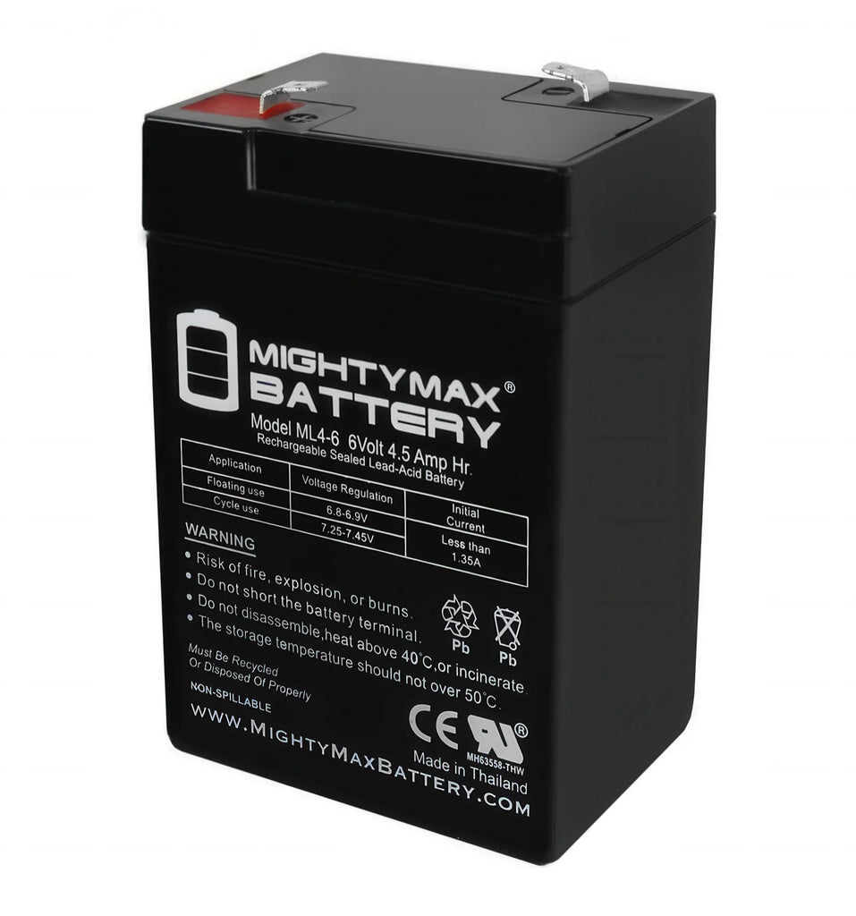 MIGHTY MAX 6V 4.5 AH Battery - TOYBOX Toy Shop