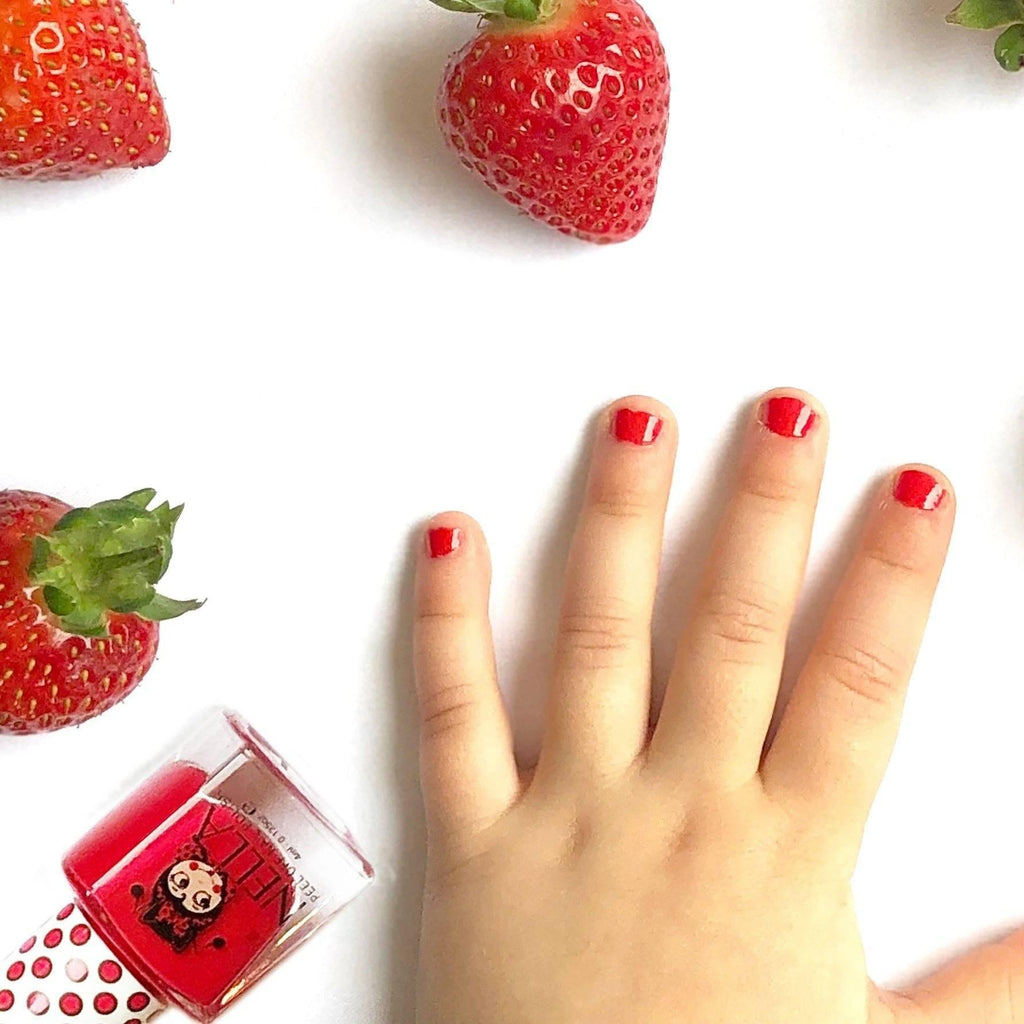 Miss Nella MN07 Strawberry 'n' Cream 4ml Peel off Kids Nail Polish - TOYBOX Toy Shop
