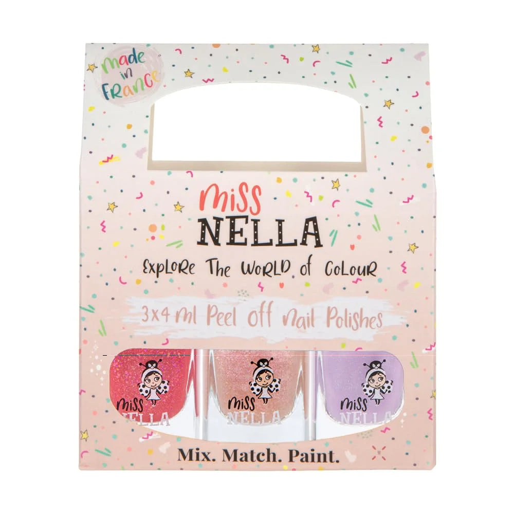 Miss Nella Nail Polish 3 Pack - Assorted Colours - TOYBOX Toy Shop