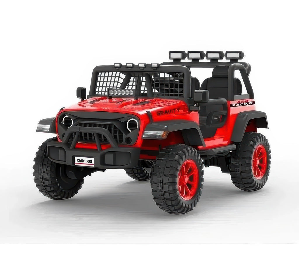 Monster Jeep 2-seater Gravity 12V Battery Ride-on Car - Red