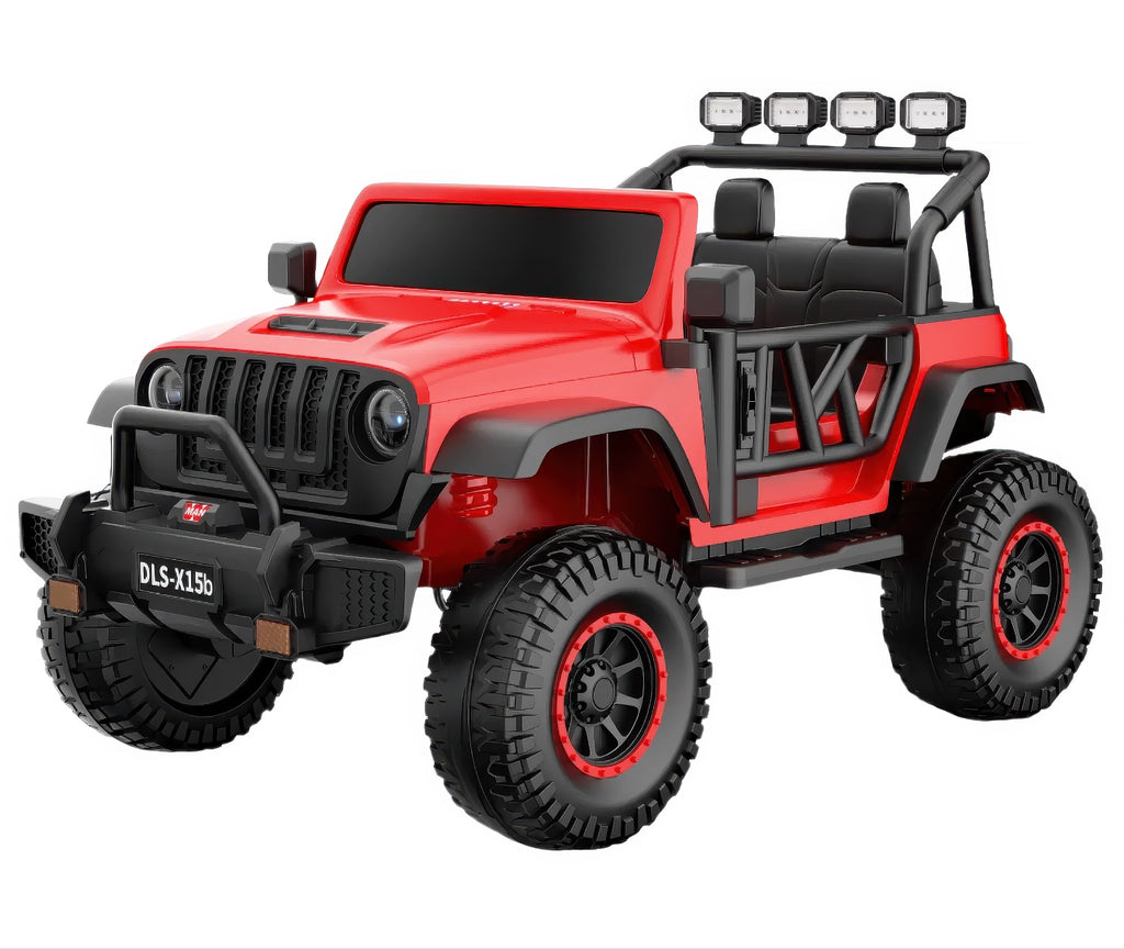 Monster Jeep 2-seater Gravity 12V Battery Ride-on Car - Red