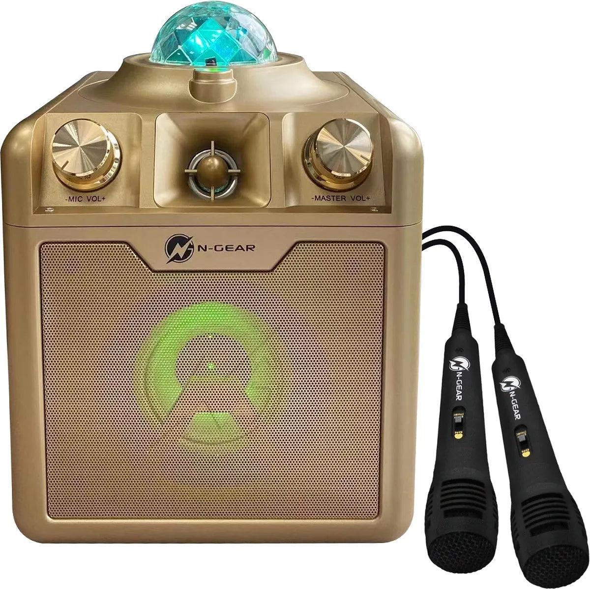n gear karaoke N-gear 7 In 1 Disco Star 710 Karaoke Party System, Gold