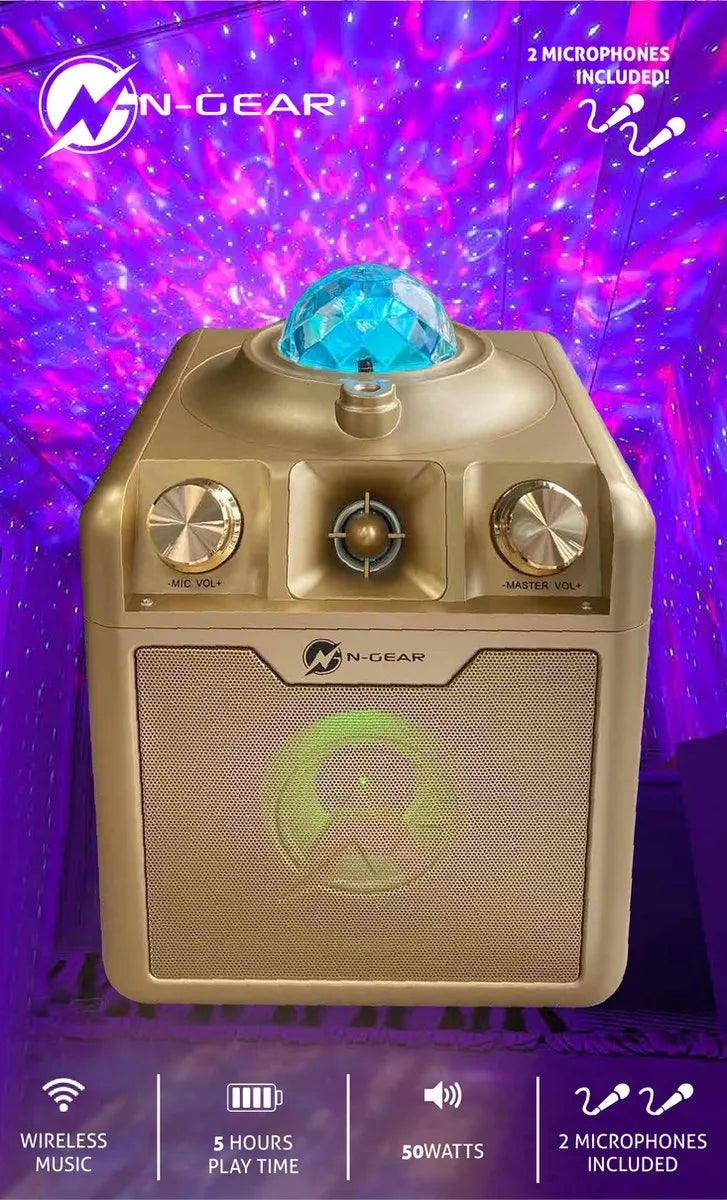 n-gear drum block 420 N-gear 7 In 1 Disco Star 710 Karaoke Party System, Gold