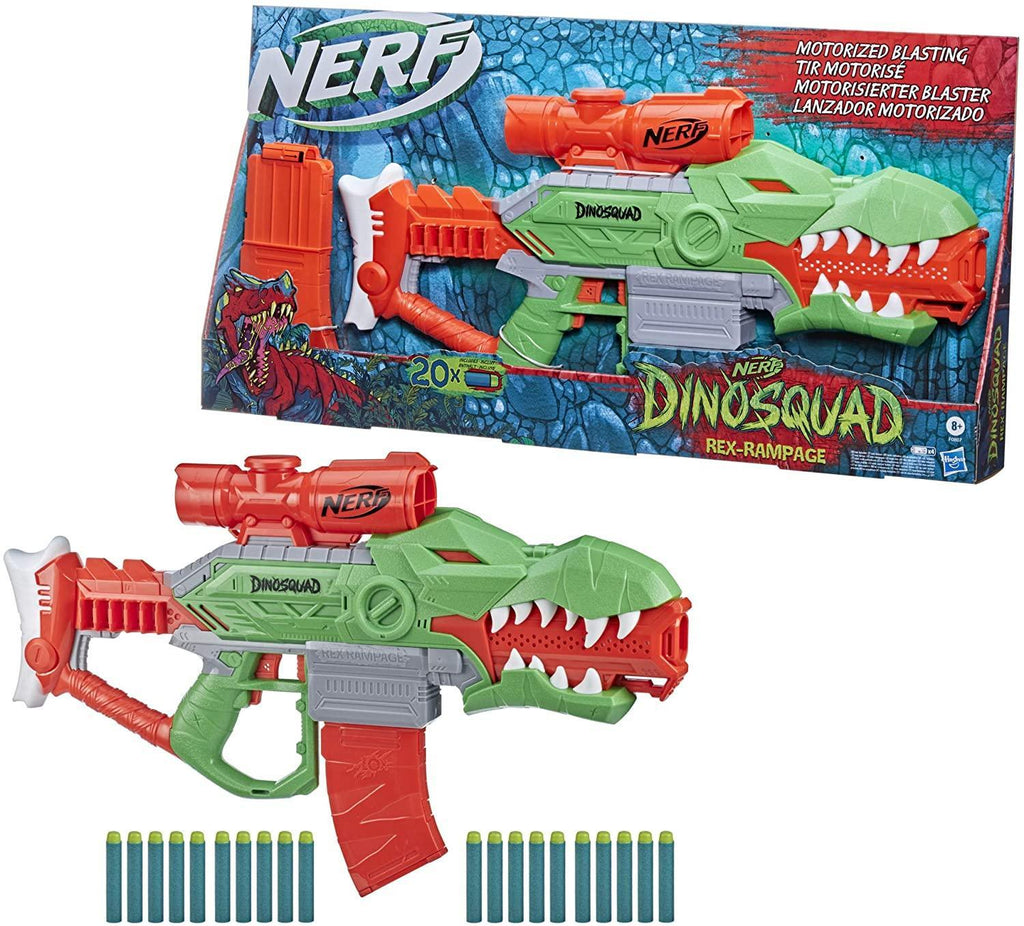 NERF DinoSquad Rex-Rampage Motorized Dart Blaster - TOYBOX Toy Shop