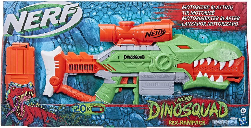 NERF DinoSquad Rex-Rampage Motorized Dart Blaster - TOYBOX Toy Shop