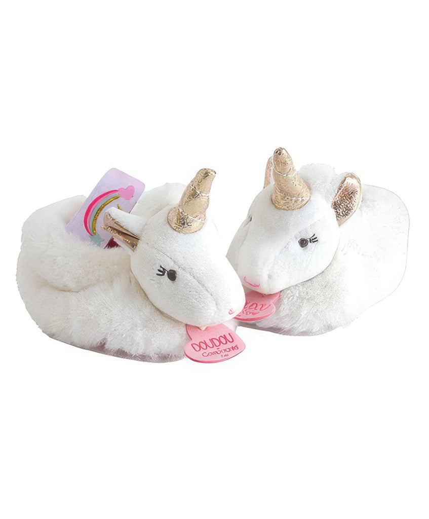 Doudou et Compagnie New Born Gift Box Unicorn Baby Slippers with Rattle - TOYBOX Toy Shop
