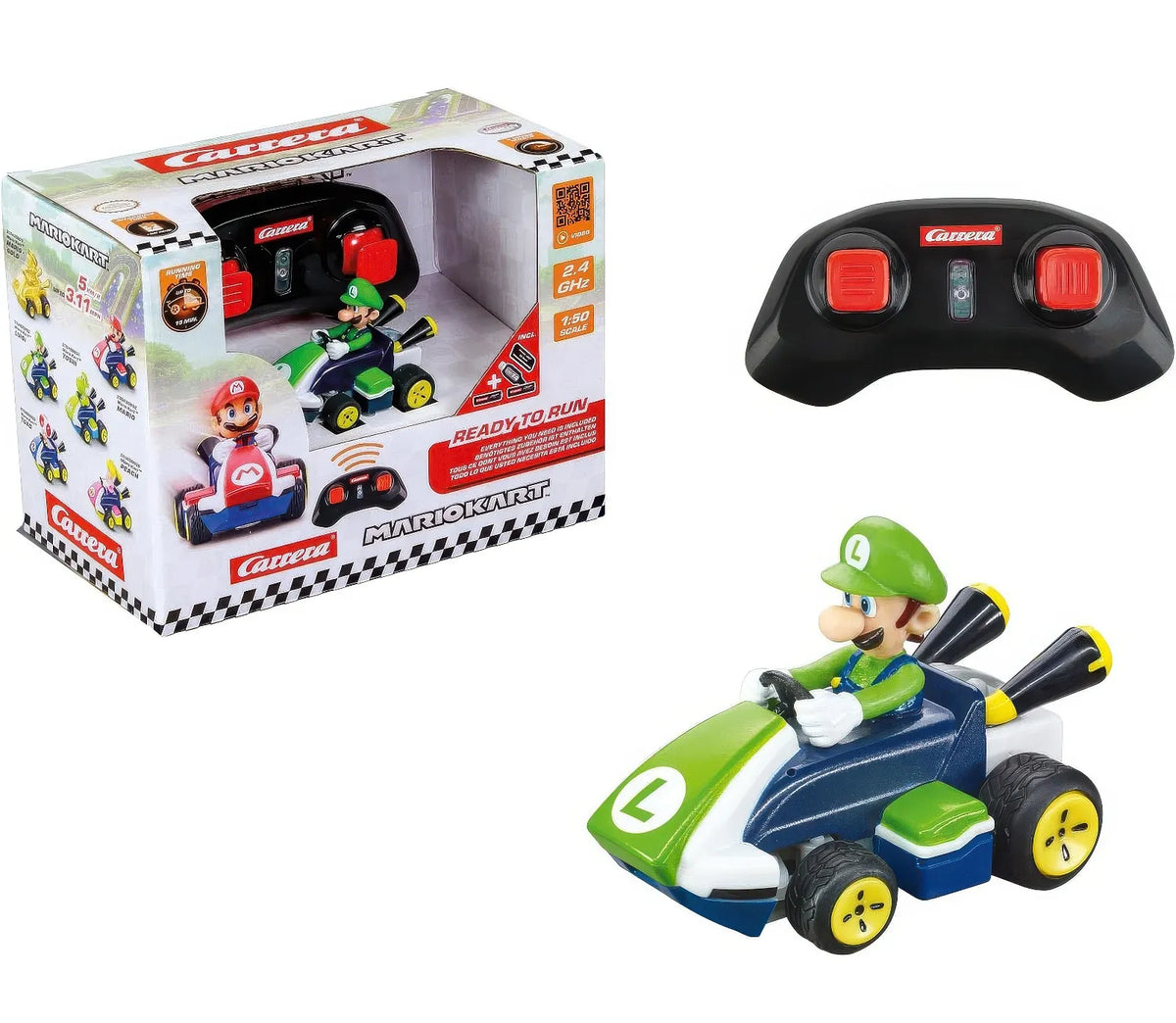 Mario Kart Nintendo Luigi Mini 1:50 RC Racing Car | Buy Online at ♥️ TOYBOX