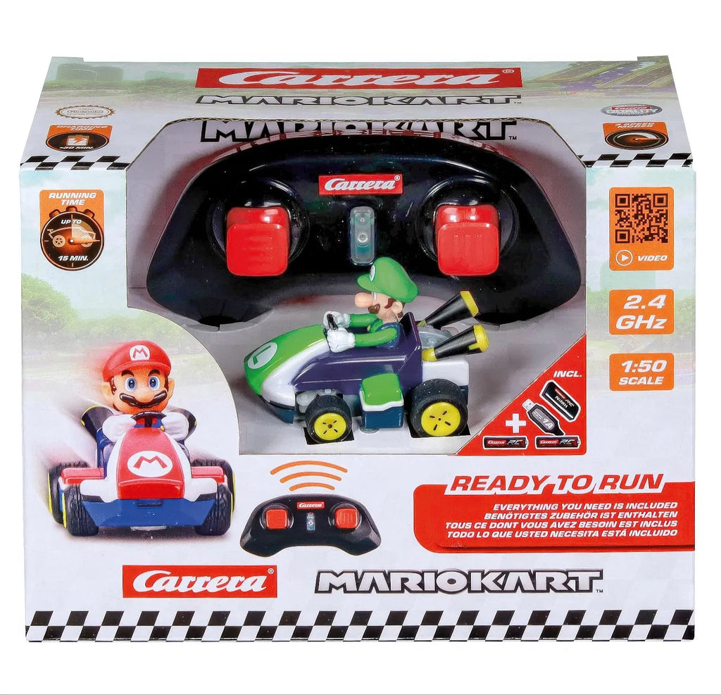 Mario Kart Nintendo Luigi Mini 1:50 RC Racing Car