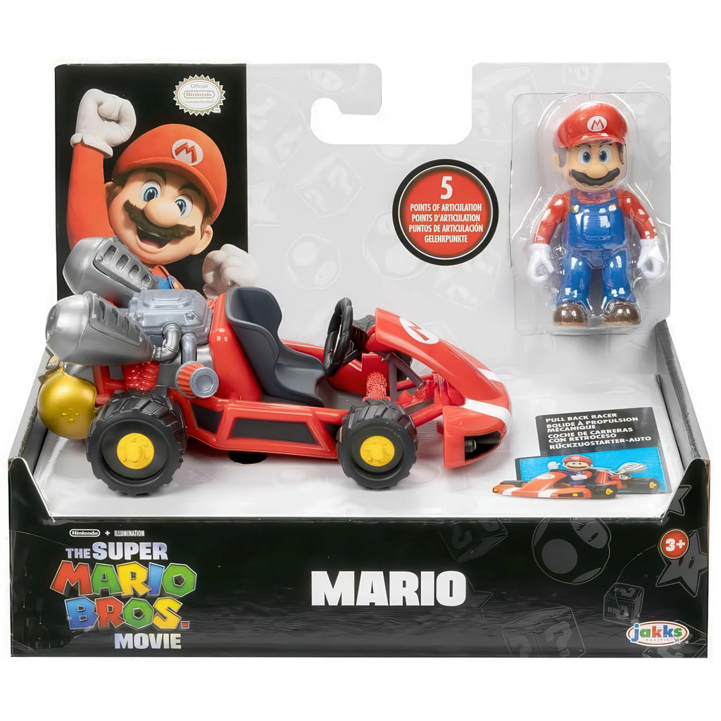 Nintendo Super Mario Movie 7 cm Figure With Kart Set - TOYBOX Toy Shop