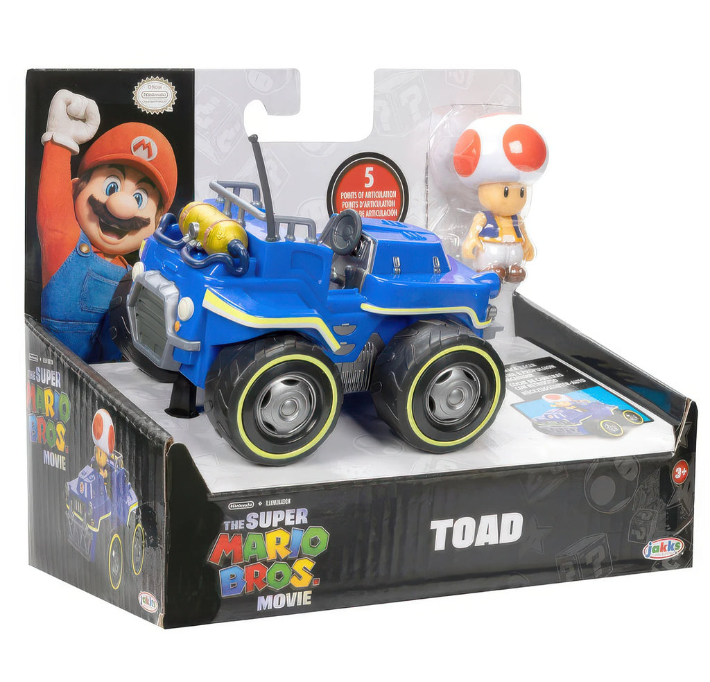 Nintendo Super Mario Movie Toad 7 cm Figure With Kart Set - TOYBOX Toy Shop