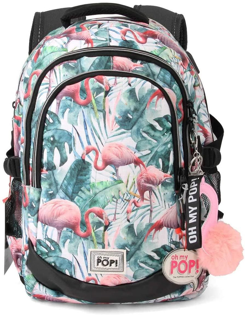 Oh My Pop! Flamenco Tropical-Running HS Backpack Casual Daypack, 44 cm - TOYBOX