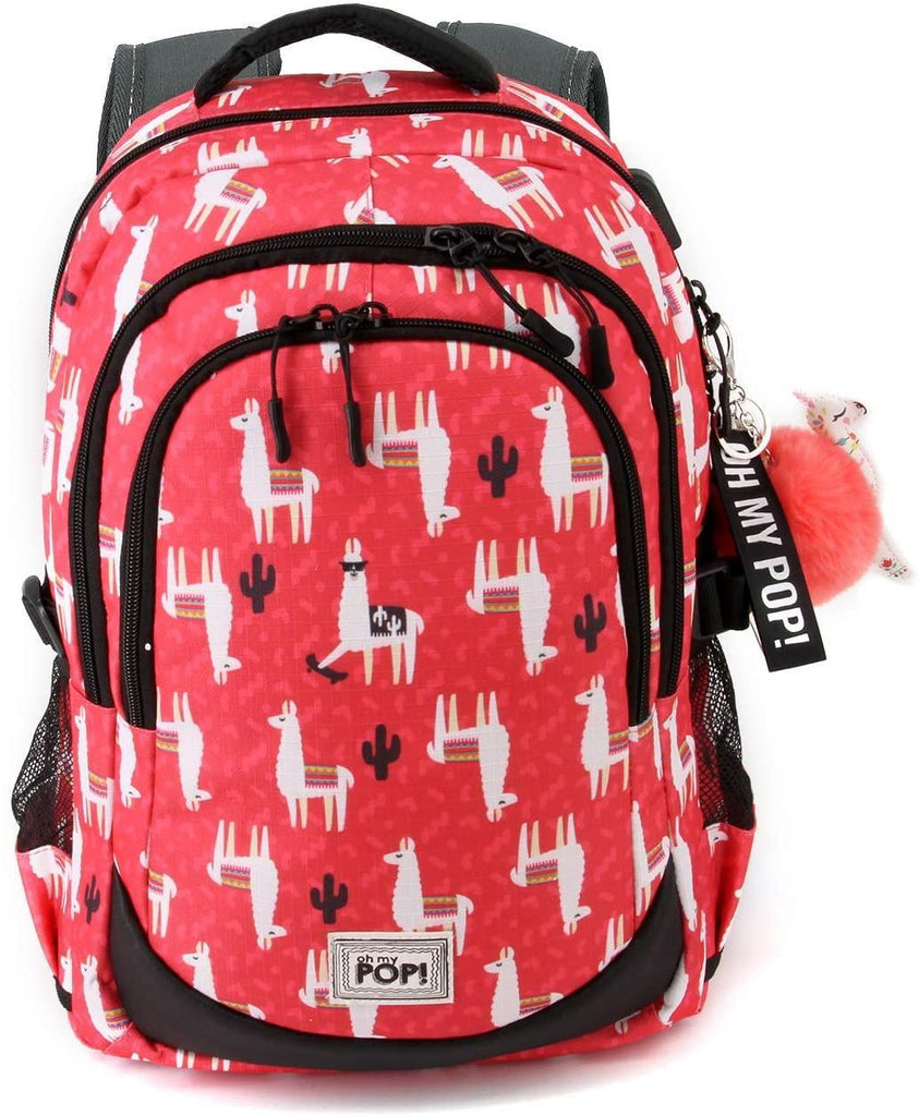 Oh My Pop Llama-Running HS School Backpack 44 cm - TOYBOX Toy Shop