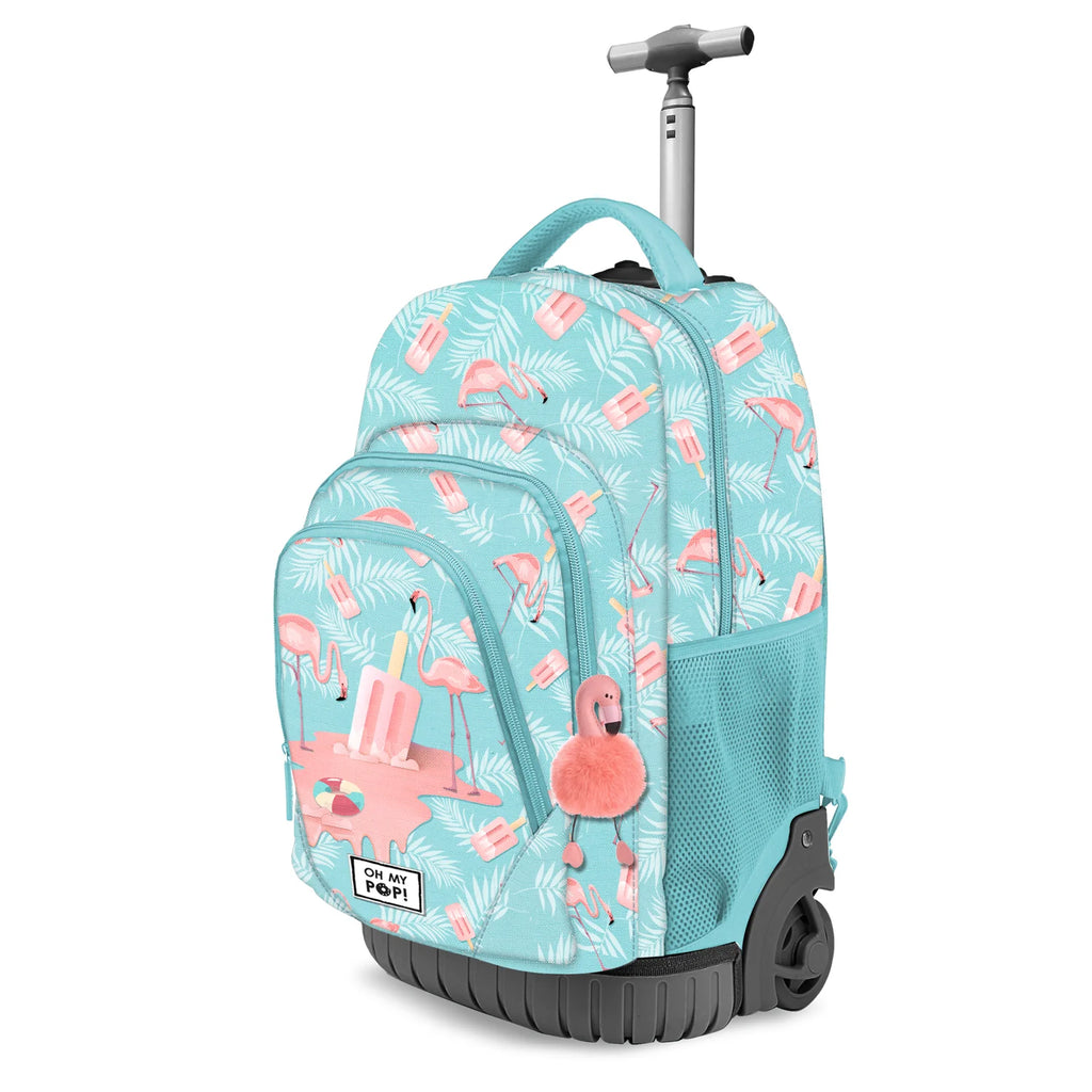 Oh My Pop! Turquoise FAN GTS Trolley Backpack Oh My Pop! Ice Flamingo - TOYBOX Toy Shop