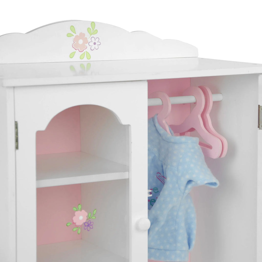 Teamson USA Olivia's Little World Little Princess Toy Closet With Hangers, Grey/Pink - TOYBOX Toy Shop