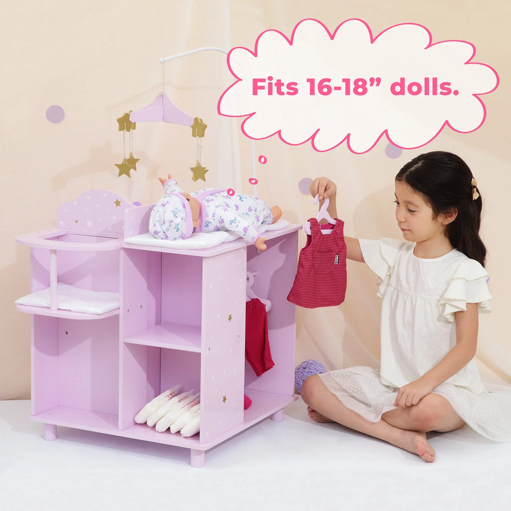 Teamson USA Olivia's Little World Twinkle Stars Princess 4-in-1 Baby Doll Furniture - TOYBOX Toy Shop