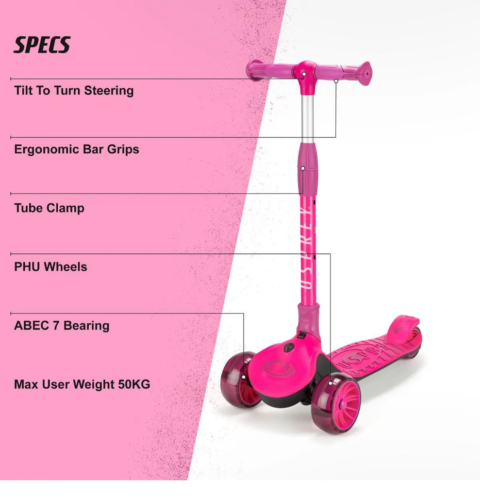 Osprey 3ride Tri-scooter - Pink
