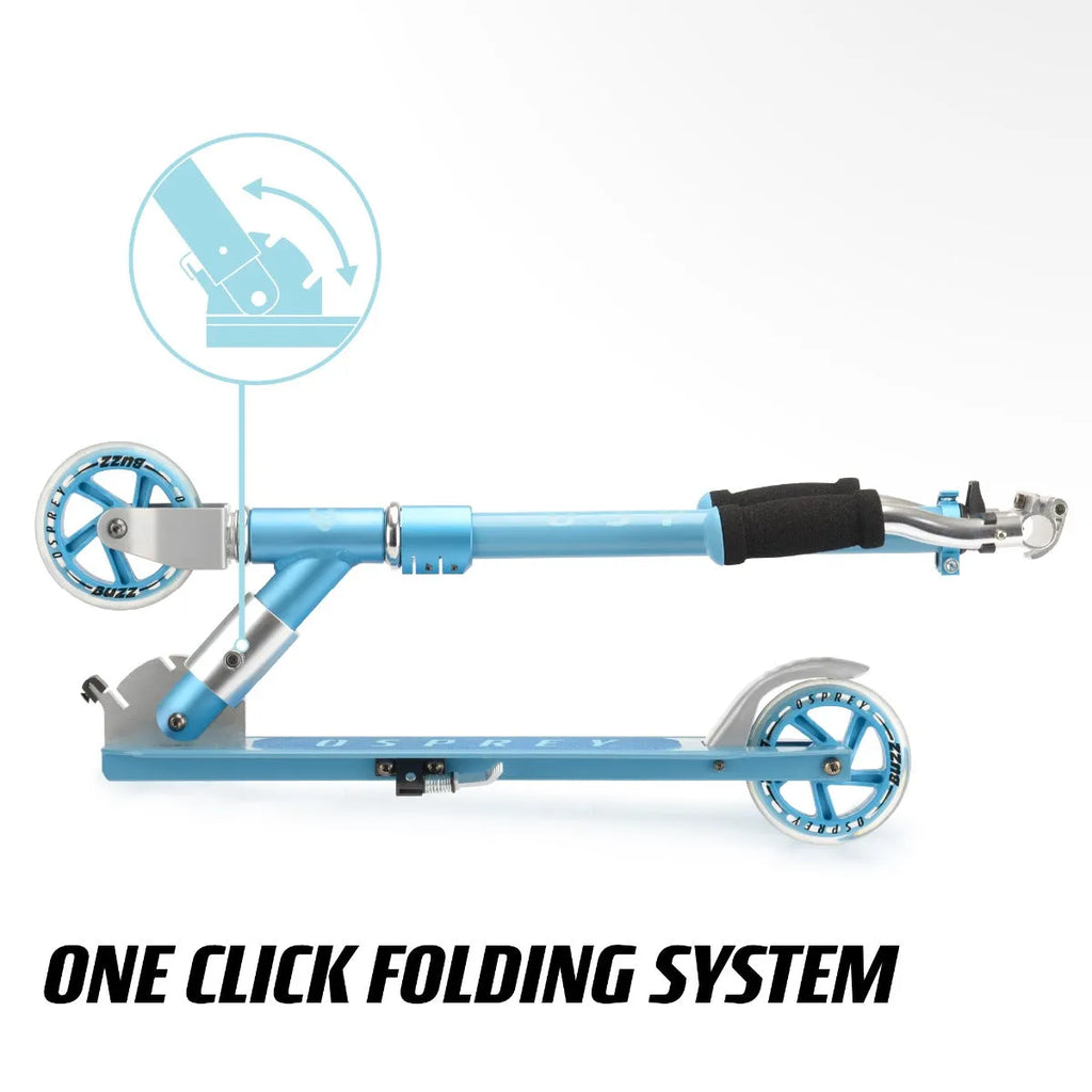 Osprey Buzz Kids Folding Scooter - Blue