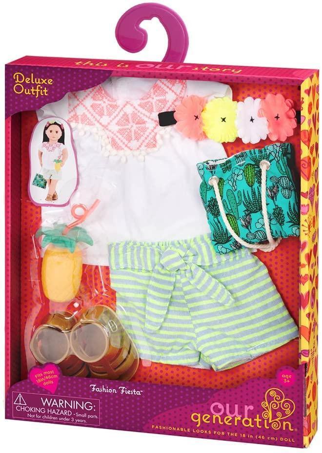 Our Generation BD30294 Dolls Outfit Fashion Fiesta Deluxe Set for 18 Inch Doll - TOYBOX