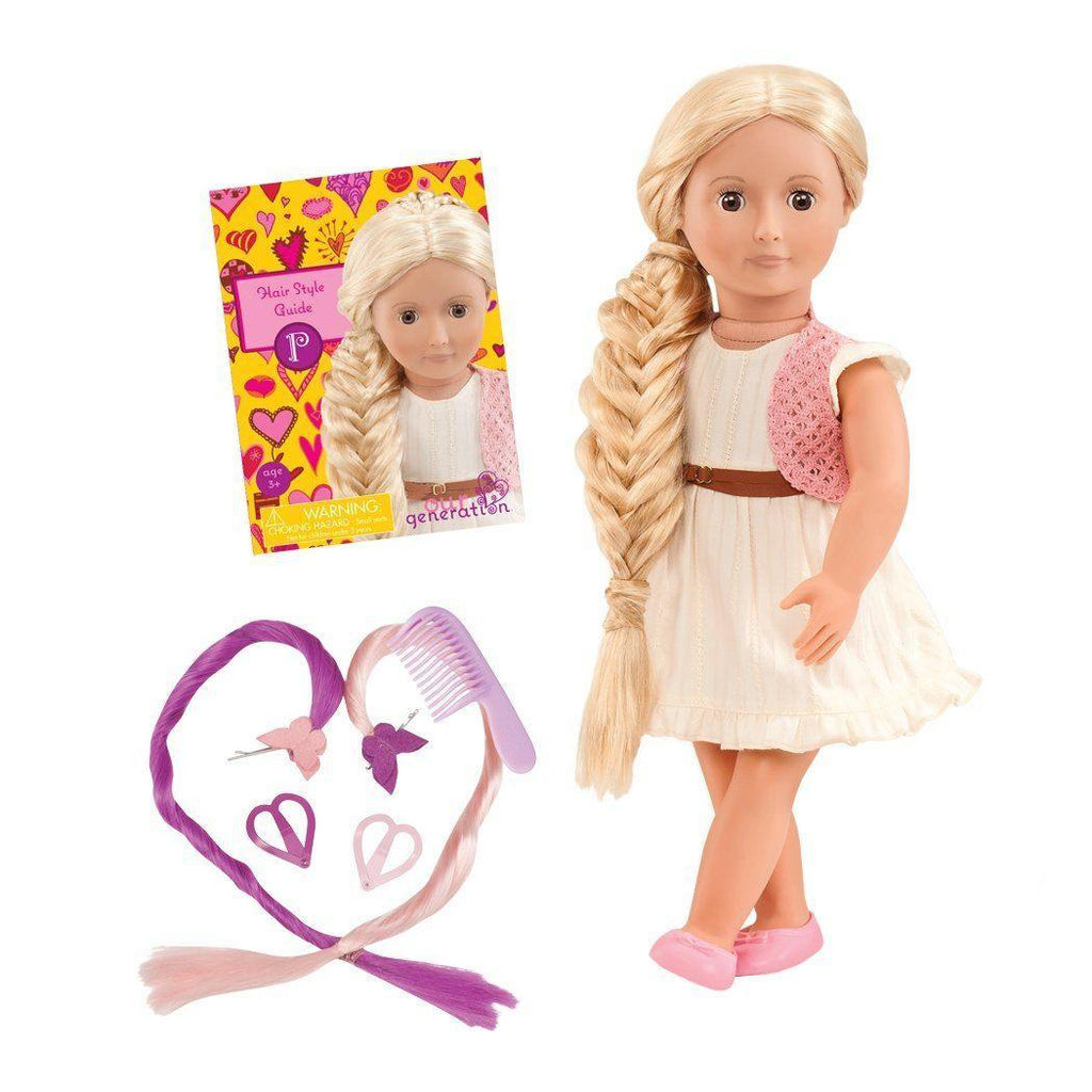 Our Generation BD31028 Phoebe Hairgrow Doll – White Dress - TOYBOX Toy Shop