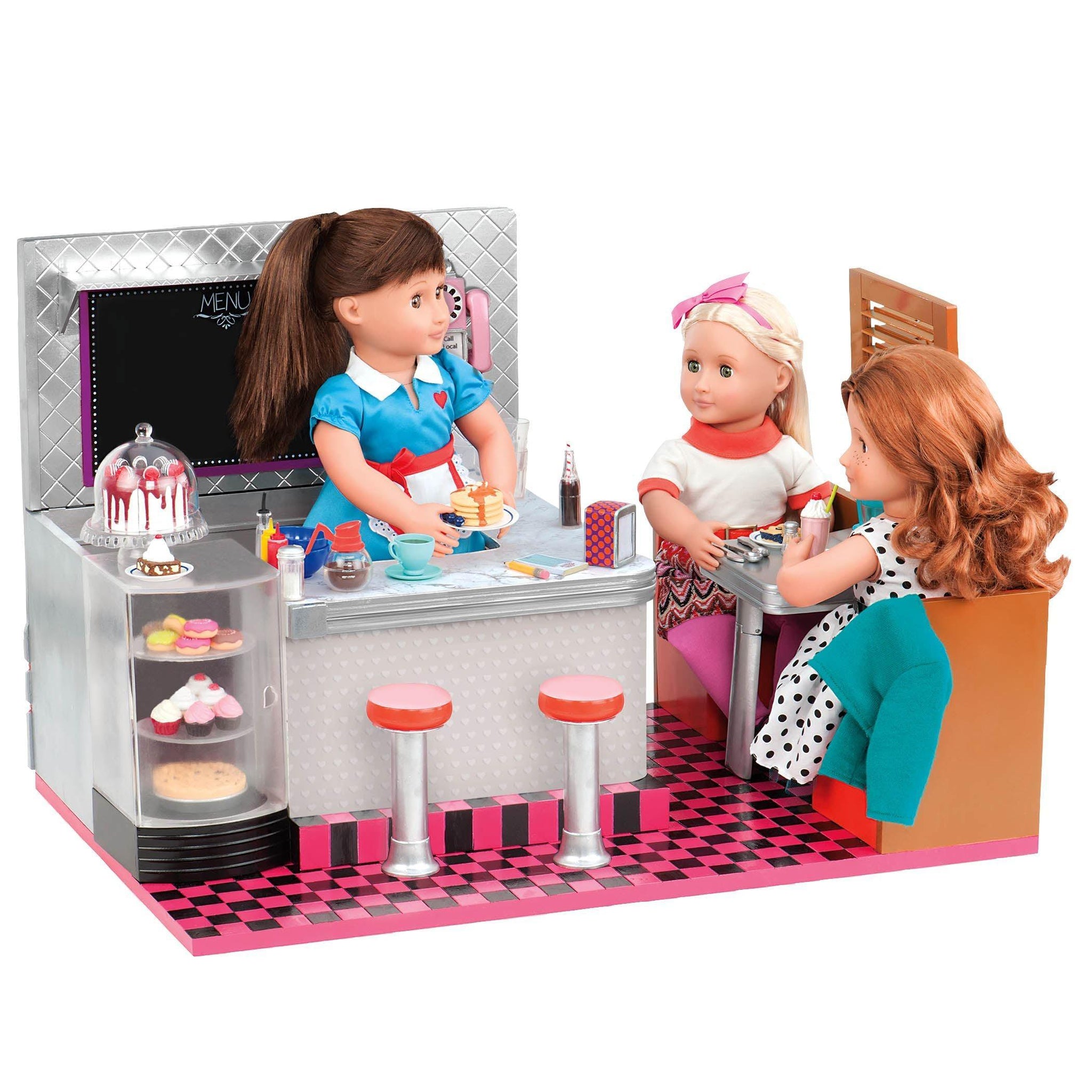 Toy Playset Our Generation Retro Hot Dog Cart Snack Cart Our