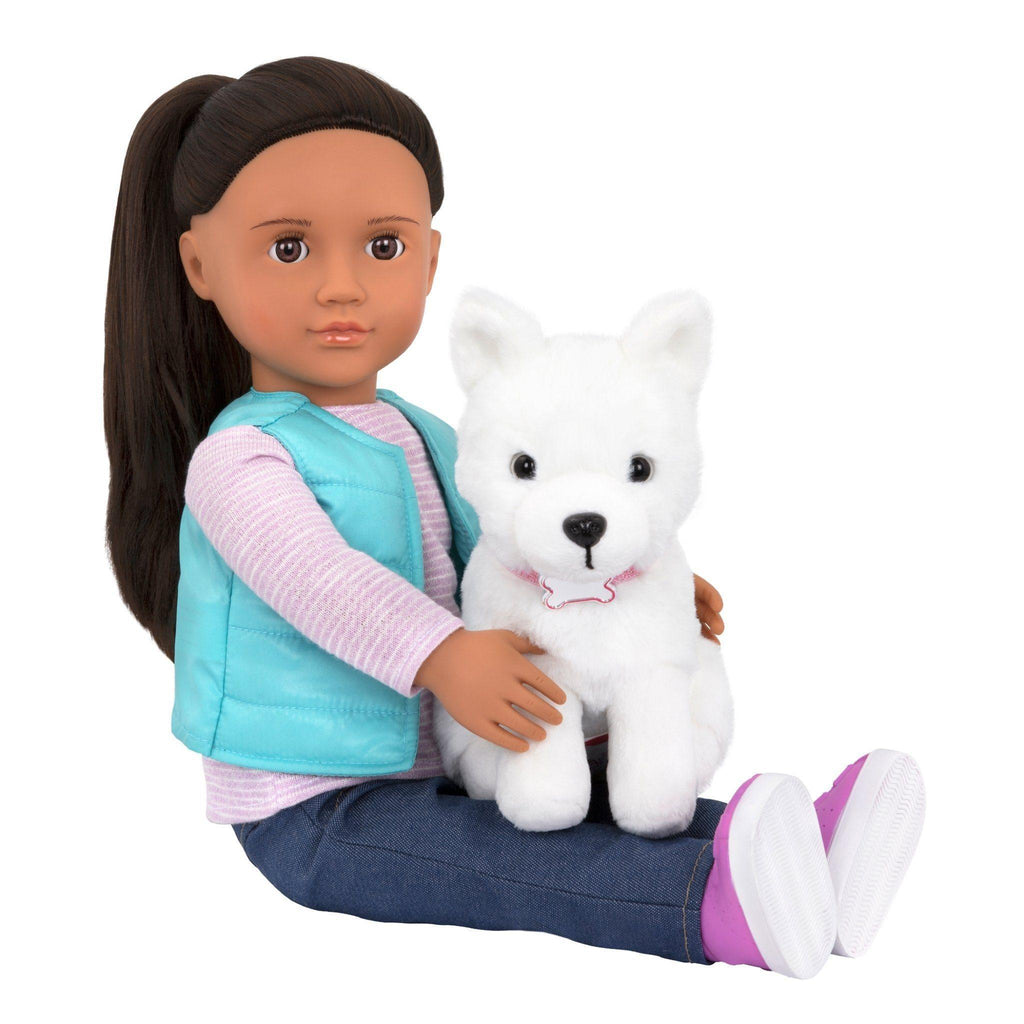 Our Generation Dolls Cassie and Pet Dog Samoyed - TOYBOX Toy Shop