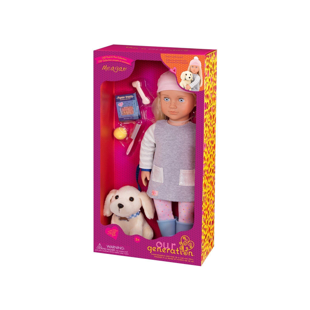 Our Generation Dolls Meagan and Pet Golden Retriever - TOYBOX Toy Shop
