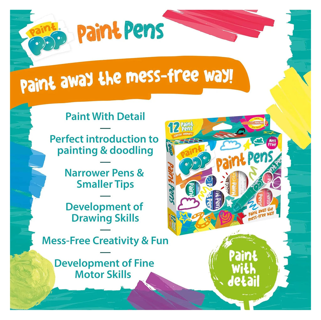 Paint Pop Paint Pens - 12 Pack - TOYBOX Toy Shop