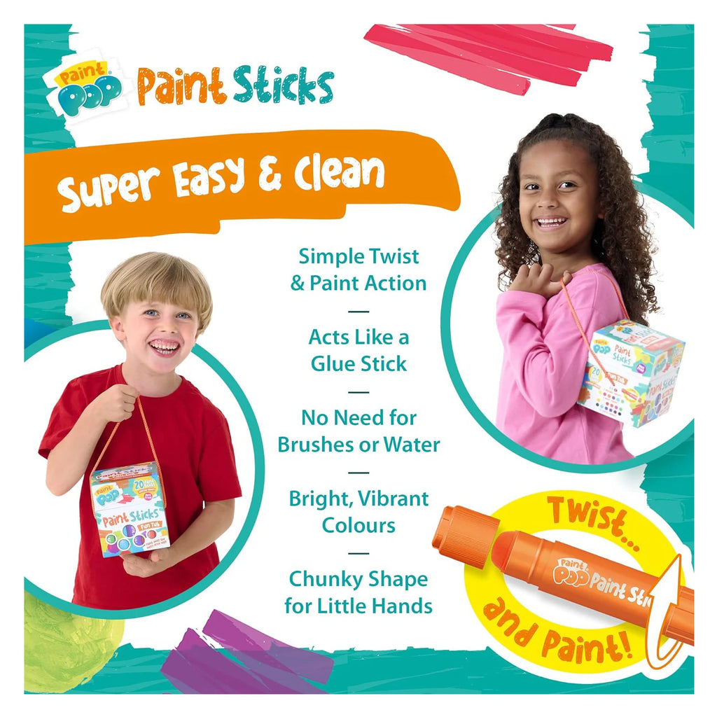 Paint Pop Paint Sticks For Kids - 20 Pack Tubb - TOYBOX Toy Shop