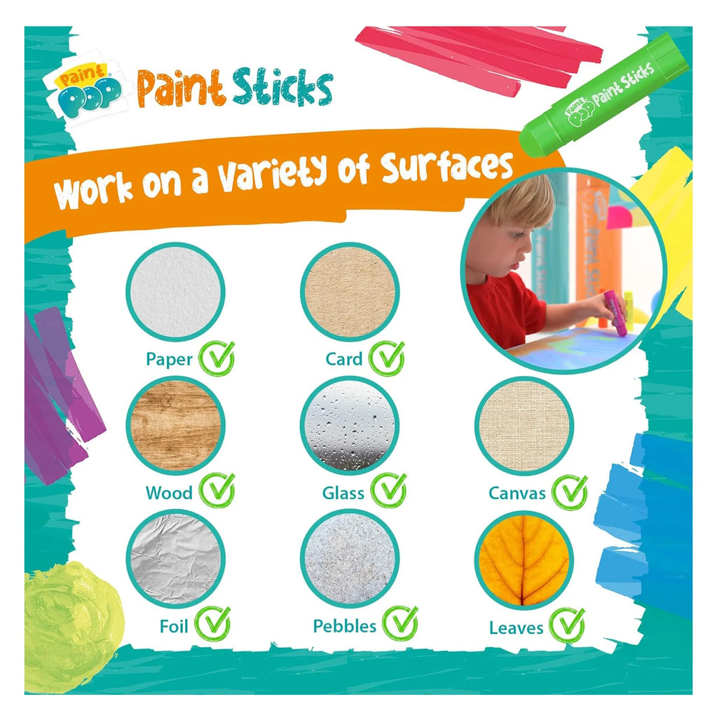 Paint Pop Paint Sticks For Kids - 30 Pack Giant Tube - TOYBOX Toy Shop