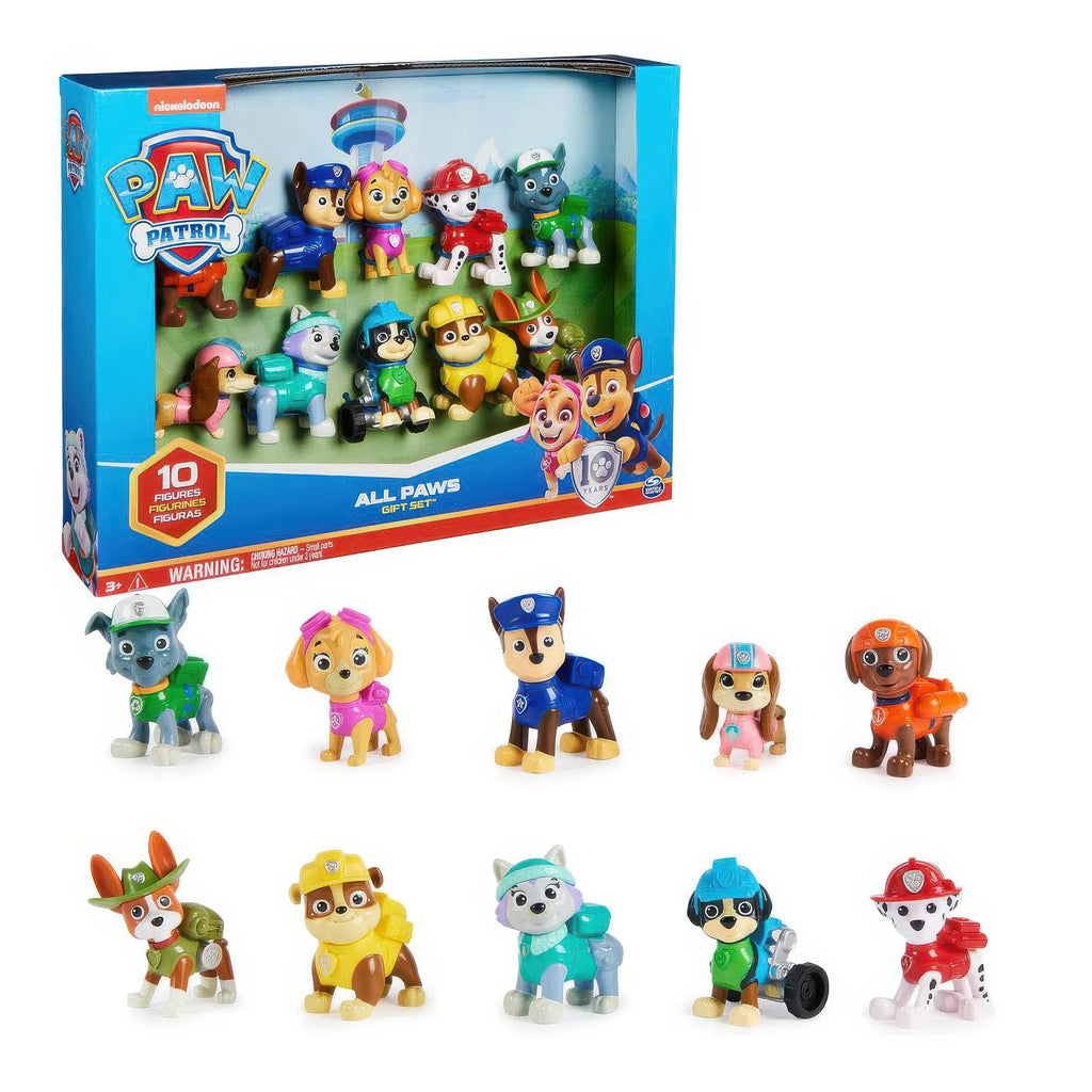 PAW Patrol Action Pack Pups 10 Gift Set with Collectible Figures