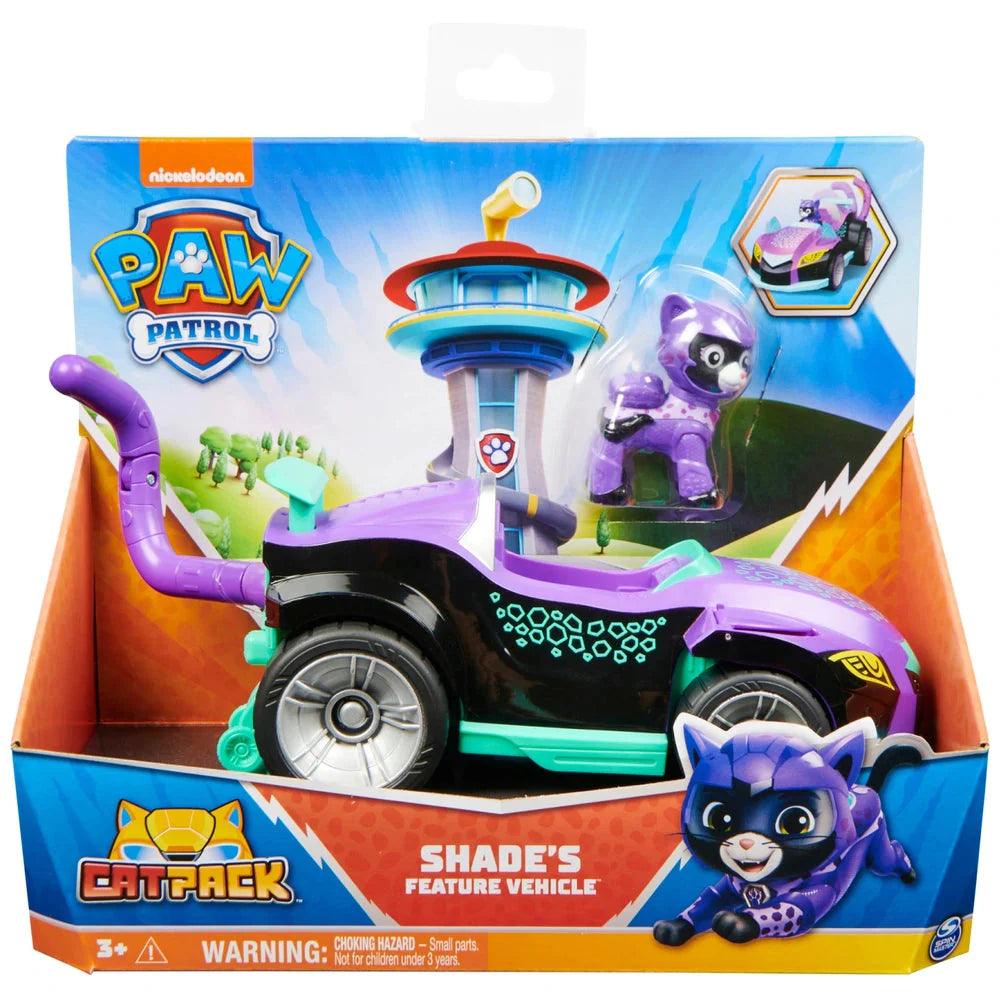 PAW Patrol, Cat Pack, Shade’s Transforming Toy Car with Action Figure - TOYBOX