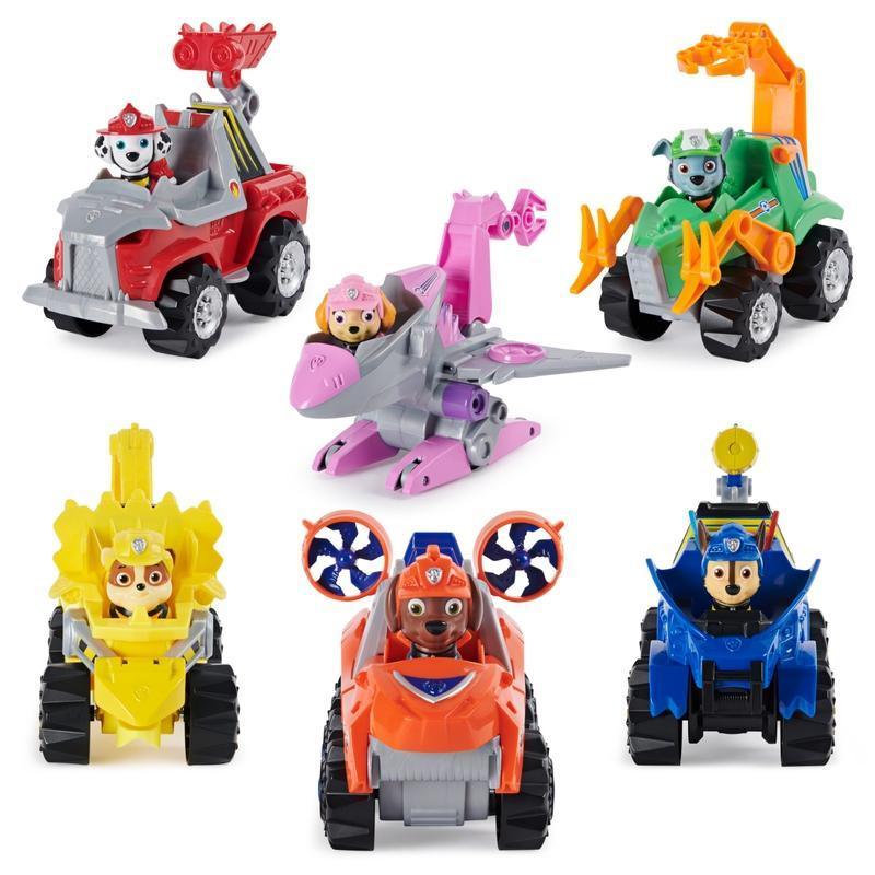 PAW Patrol, Dino Rescue Deluxe Rev Up Vehicle with Mystery Dinosaur Figure - TOYBOX