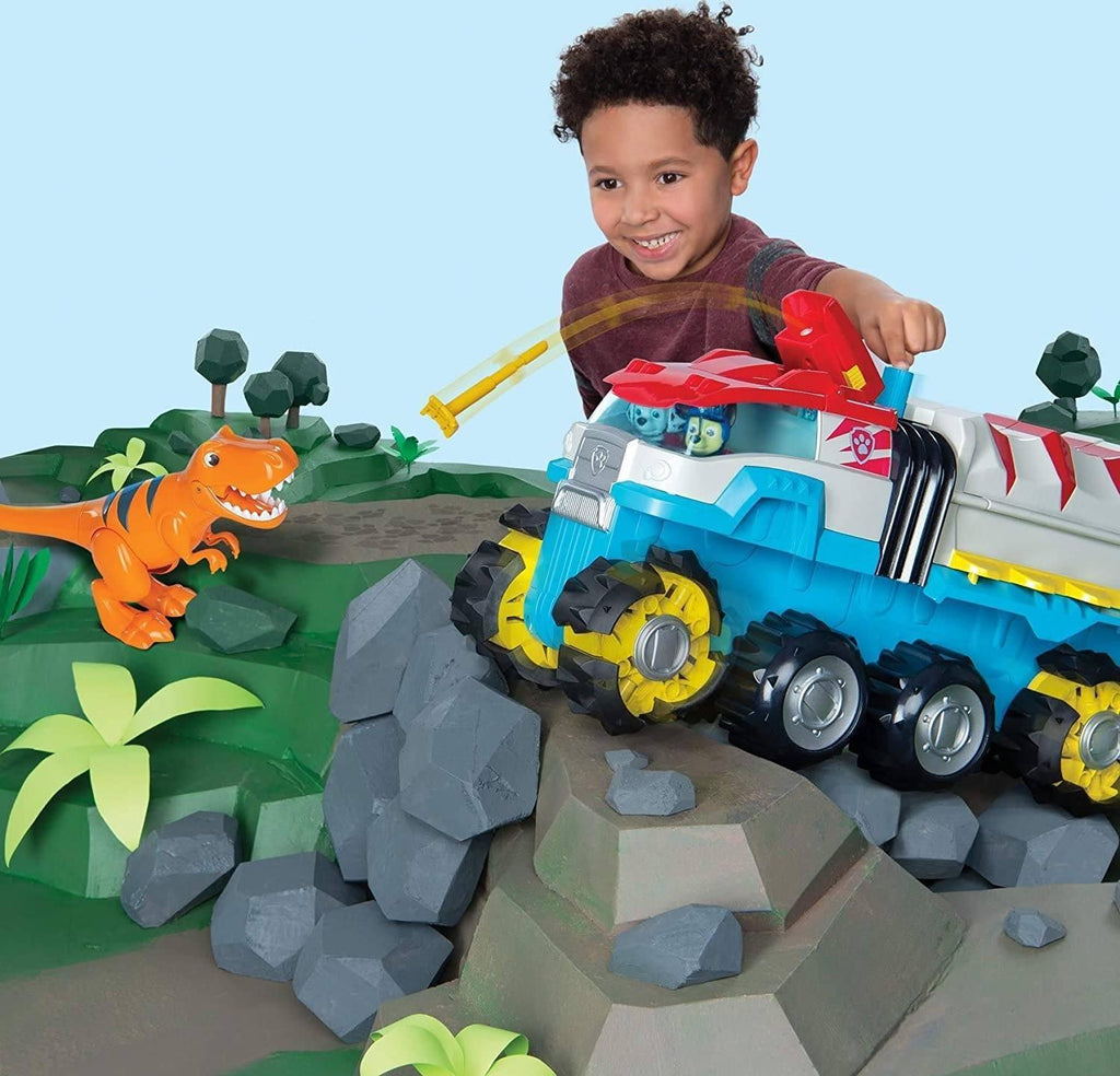 PAW Patrol Dino Rescue Dino Patroller Motorised Team Vehicle with Chase & T-Rex - TOYBOX