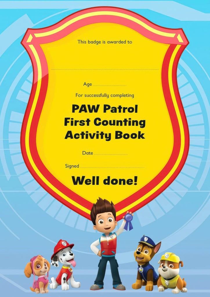 PAW Patrol First Counting Activity Book
