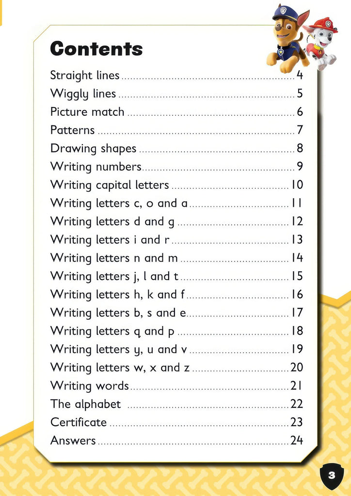 PAW Patrol First Writing Activity Book