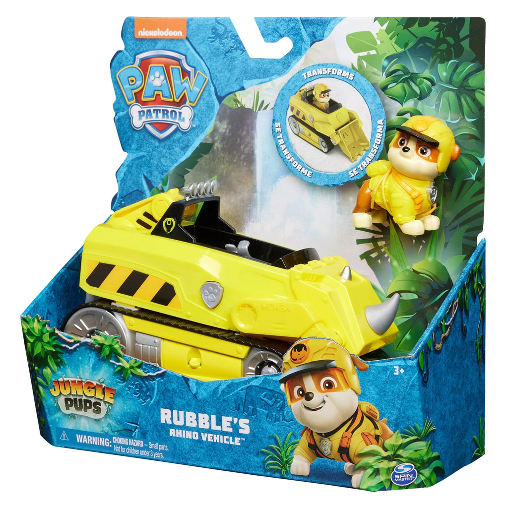 PAW Patrol: Jungle Pups, Rubble's Rhino Vehicle - TOYBOX Toy Shop