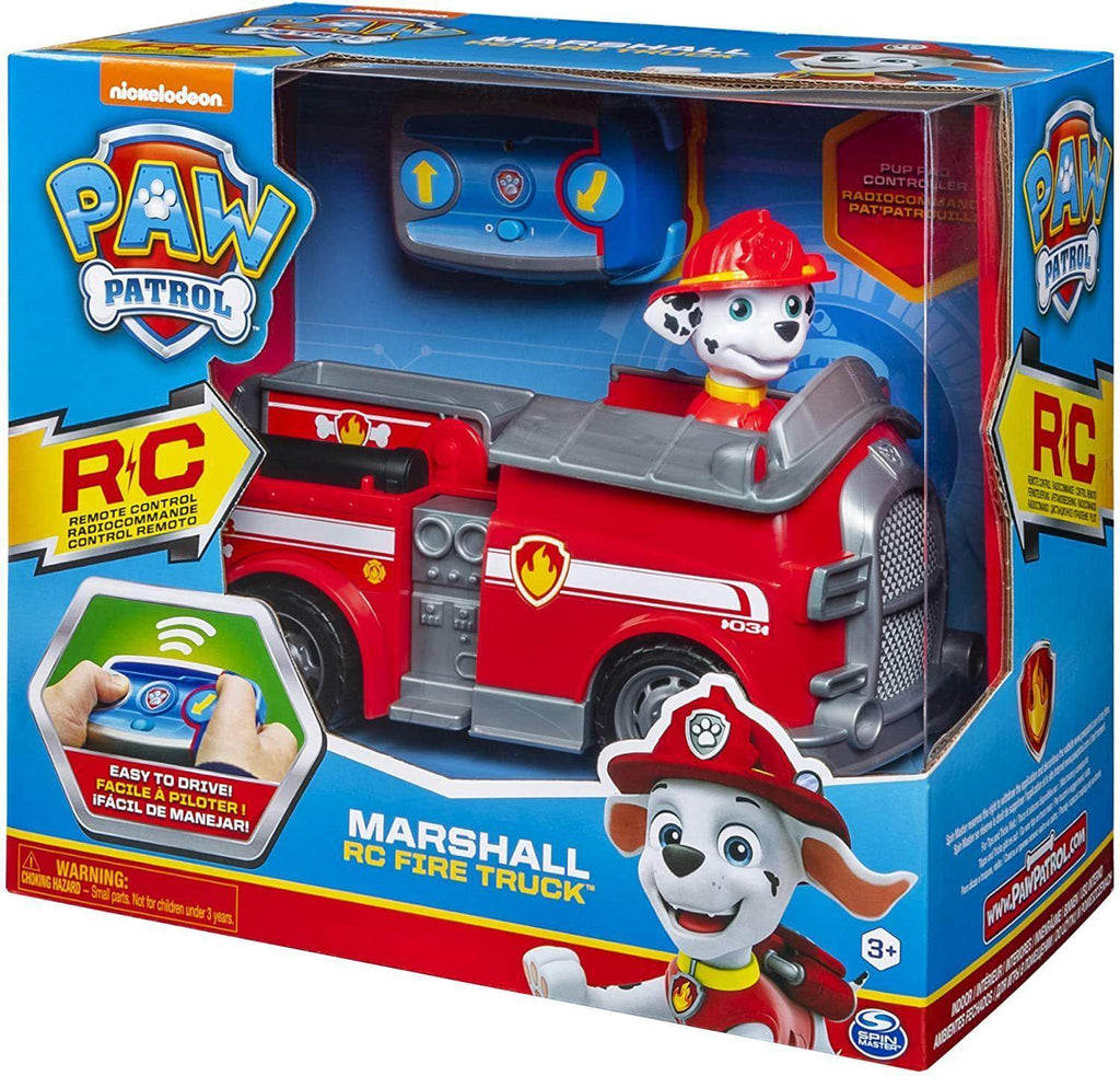 PAW Patrol, Marshall Remote Control Fire Truck with 2-Way Steering, for Kids Aged 3 and Up - TOYBOX