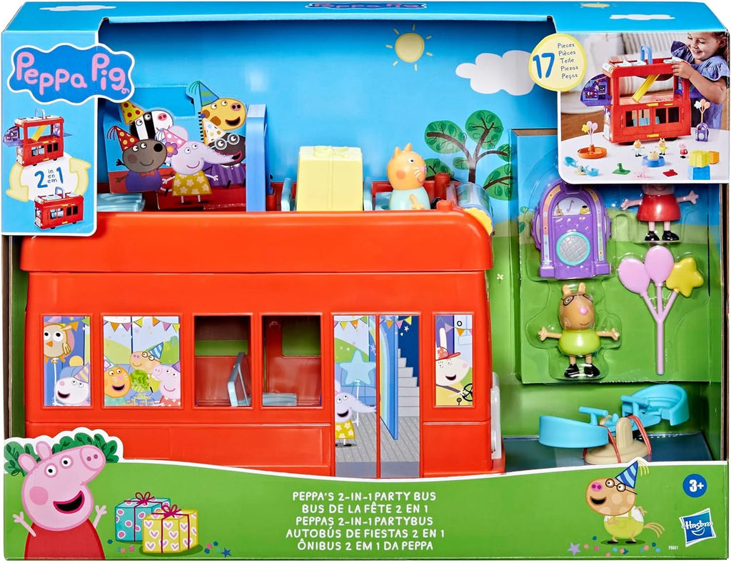 Peppa Pig - Peppas 2 in 1 Party Bus Playset - TOYBOX Toy Shop