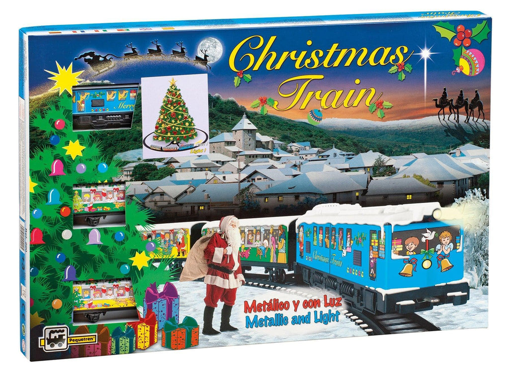 PEQUETREN 200 Christmas Train Set Metallic With Light - TOYBOX