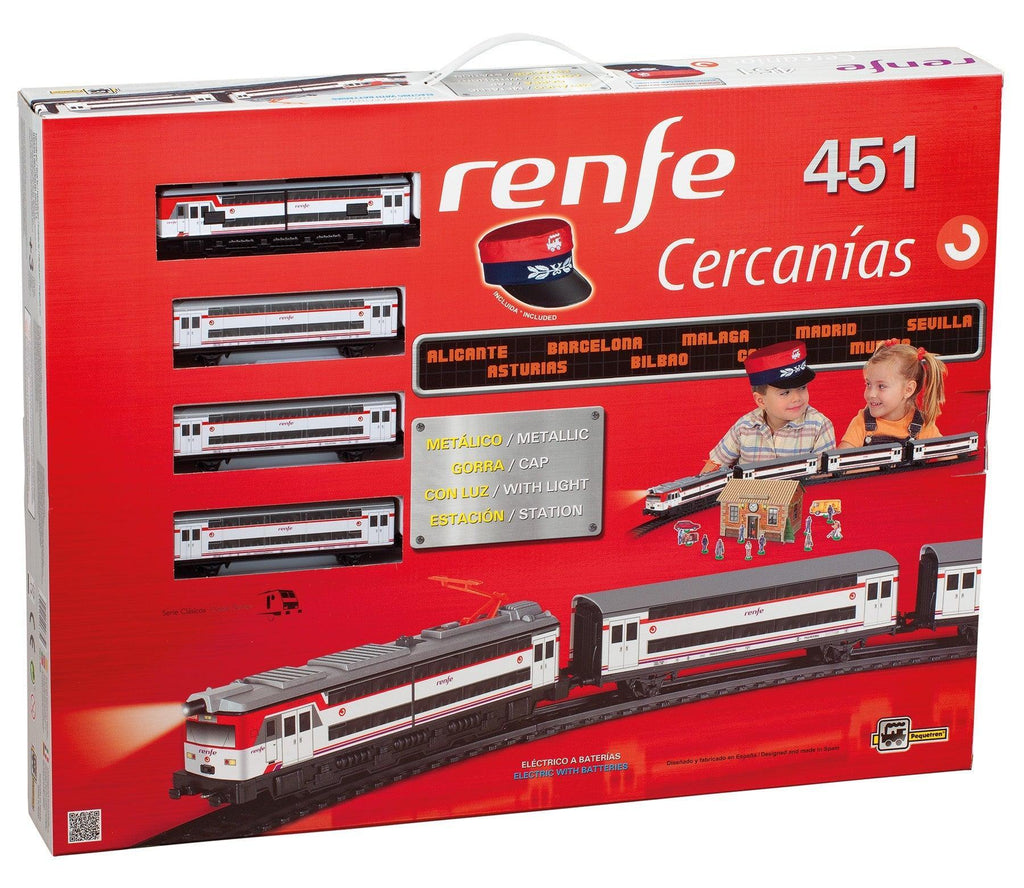 PEQUETREN 685 Renfe Cercanias 451 Metallic Train Set - TOYBOX