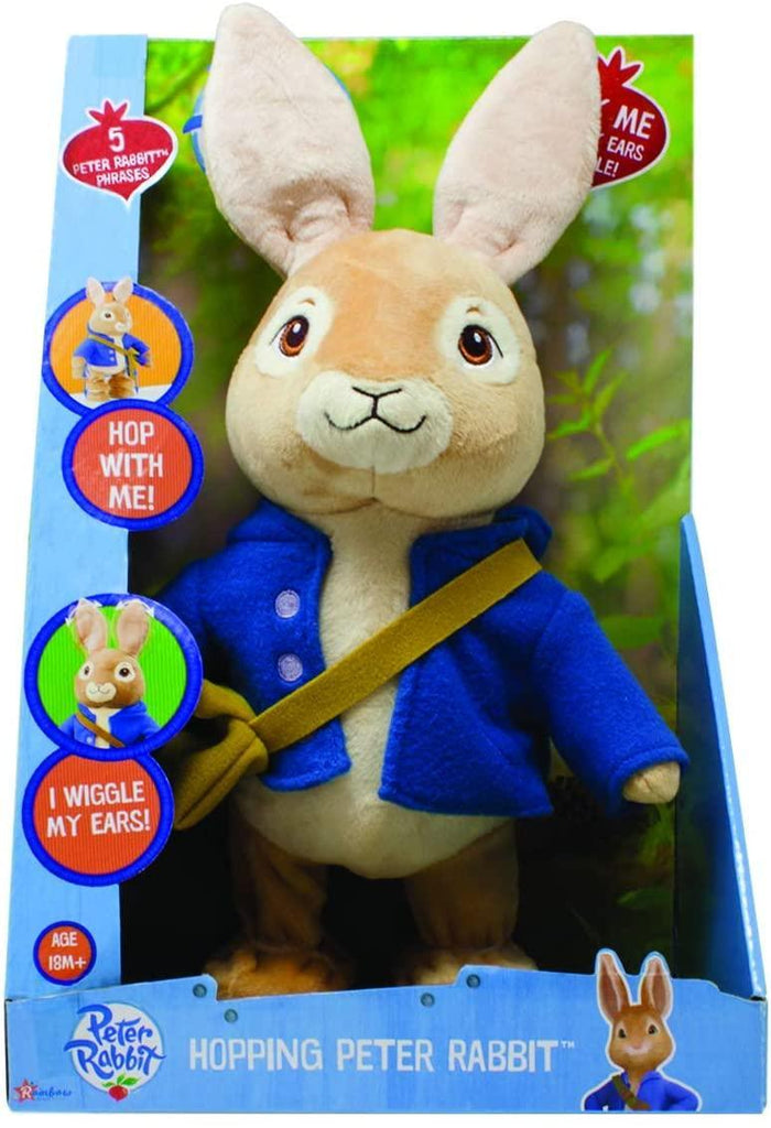 Peter Rabbit PO1238 Talking and Bouncing Peter Rabbit Plush Toy - TOYBOX Toy Shop