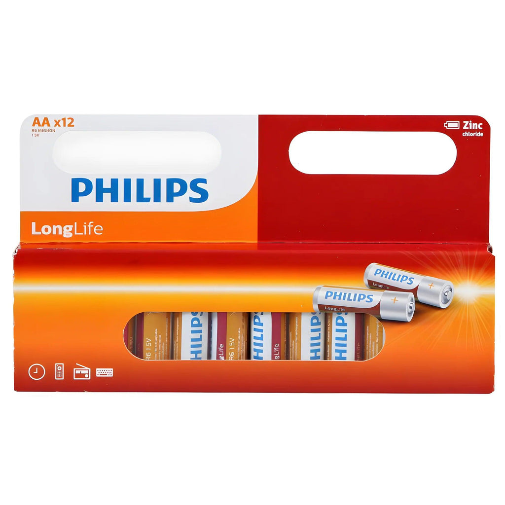 Philips Zinc Long Life AA 1.5V Batteries – 12 Pack - TOYBOX Toy Shop
