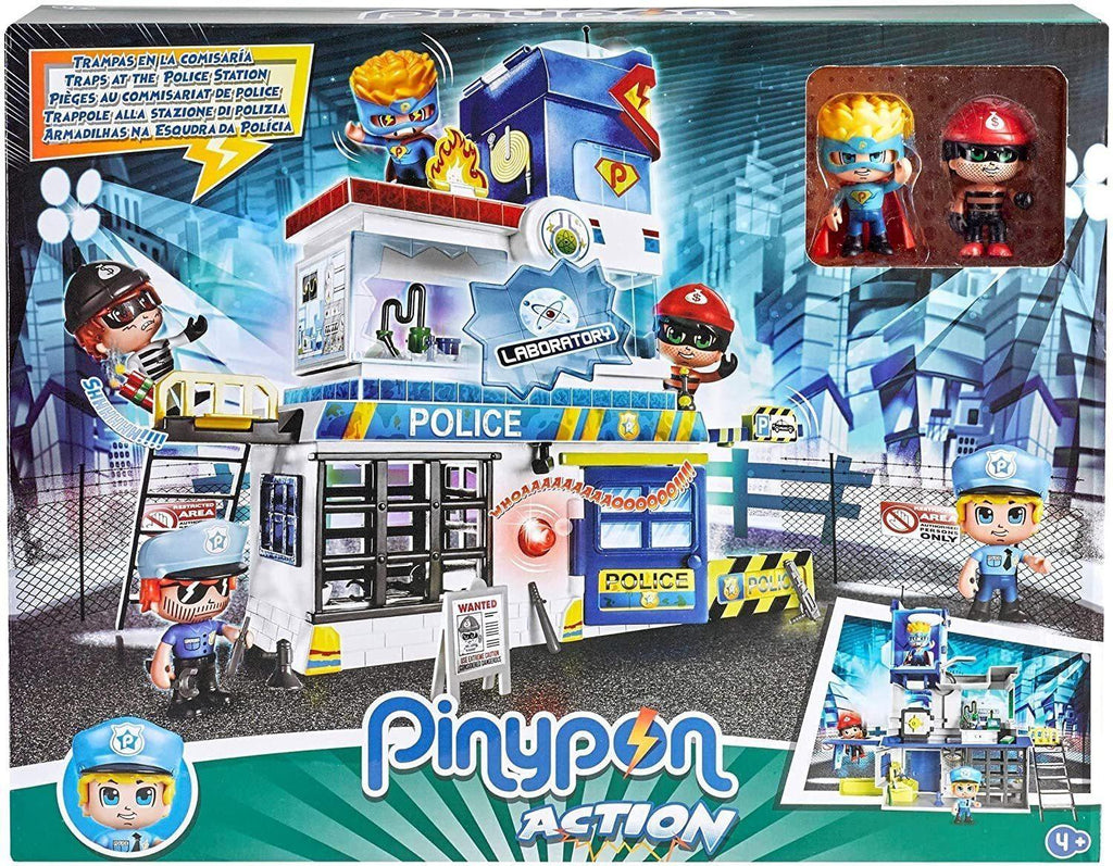 Pinypon Action Traps, Composed of the Police Station with Dungeon, Laboratory and Superhero Lard - TOYBOX Toy Shop