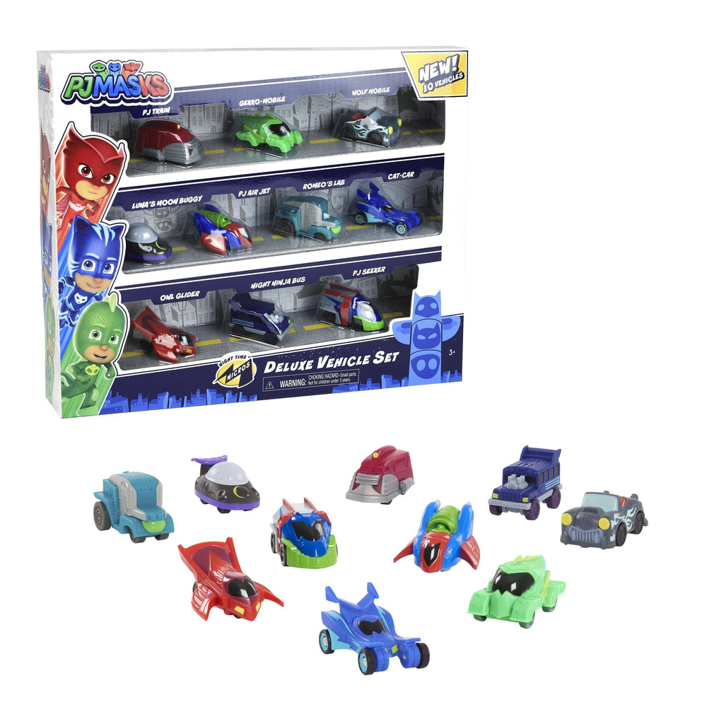 PJ Masks Night Time Micros Deluxe Vehicle Set - TOYBOX Toy Shop