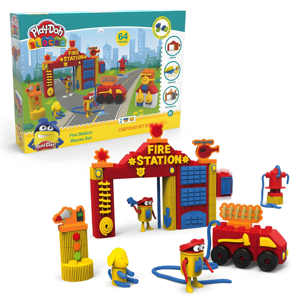 Play-Doh Blocks Fire Station Blocks Set - TOYBOX Toy Shop