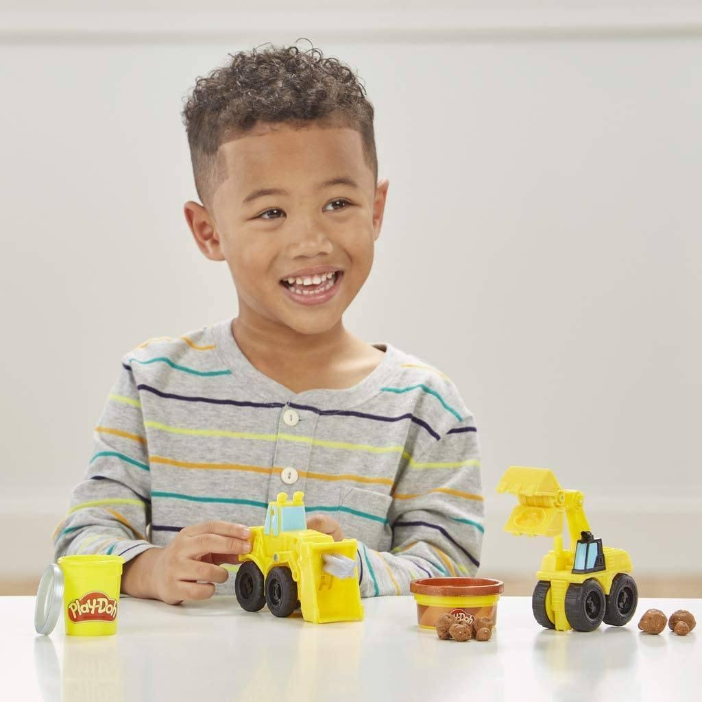 PLAY-DOH Wheels Excavator and Loader Toy Construction Trucks - TOYBOX Toy Shop