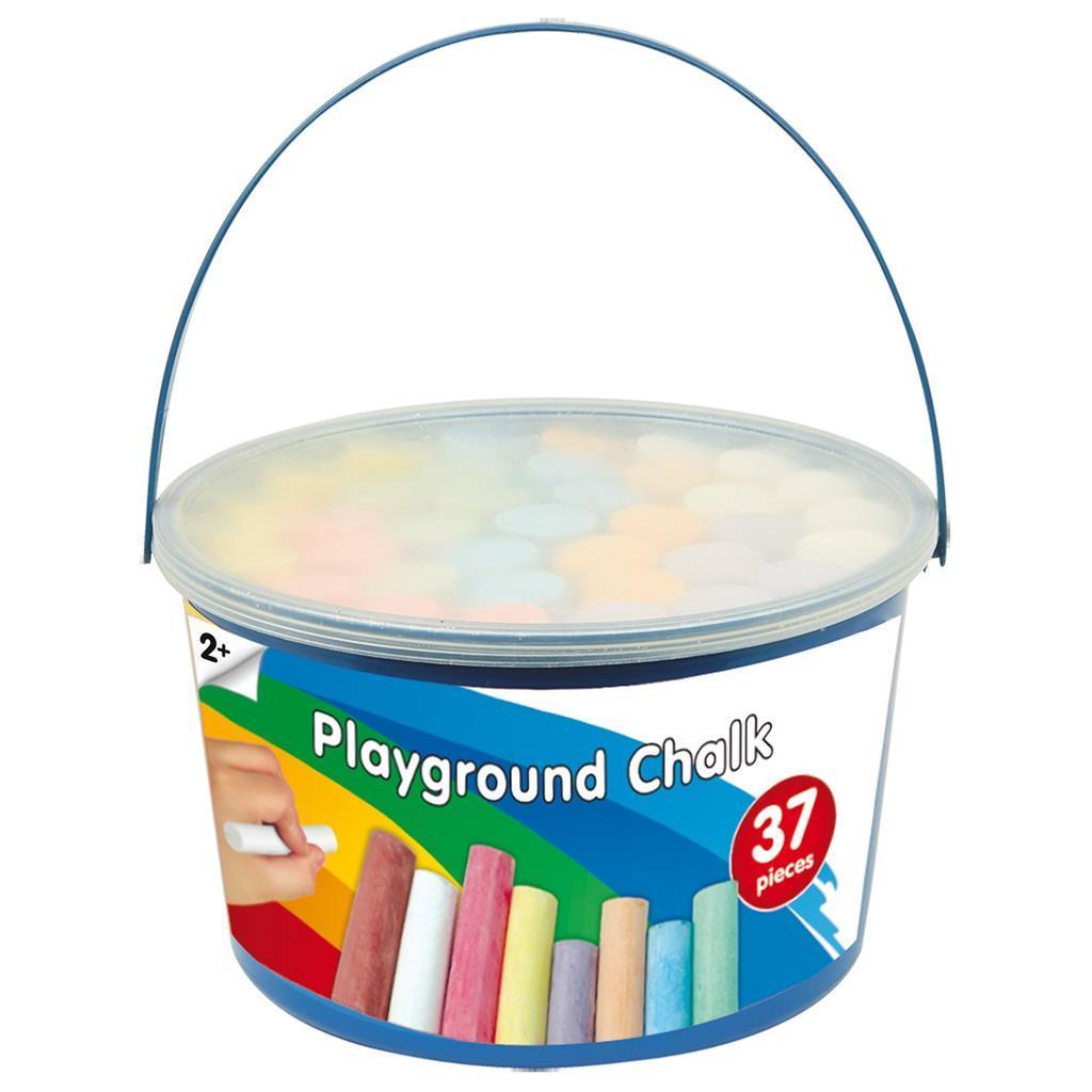 Playground Chalk Bucket 37 Pieces - TOYBOX Toy Shop